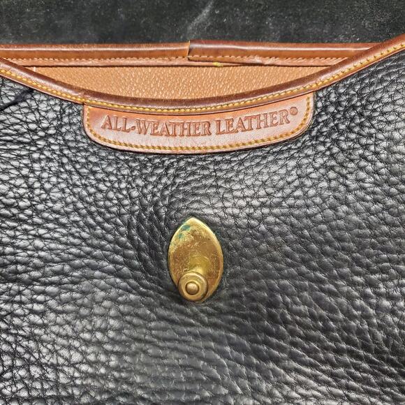 Vintage Dooney & Bourke Cavalry Spectator Bag Black Pebbled Leather - Picture 11 of 15